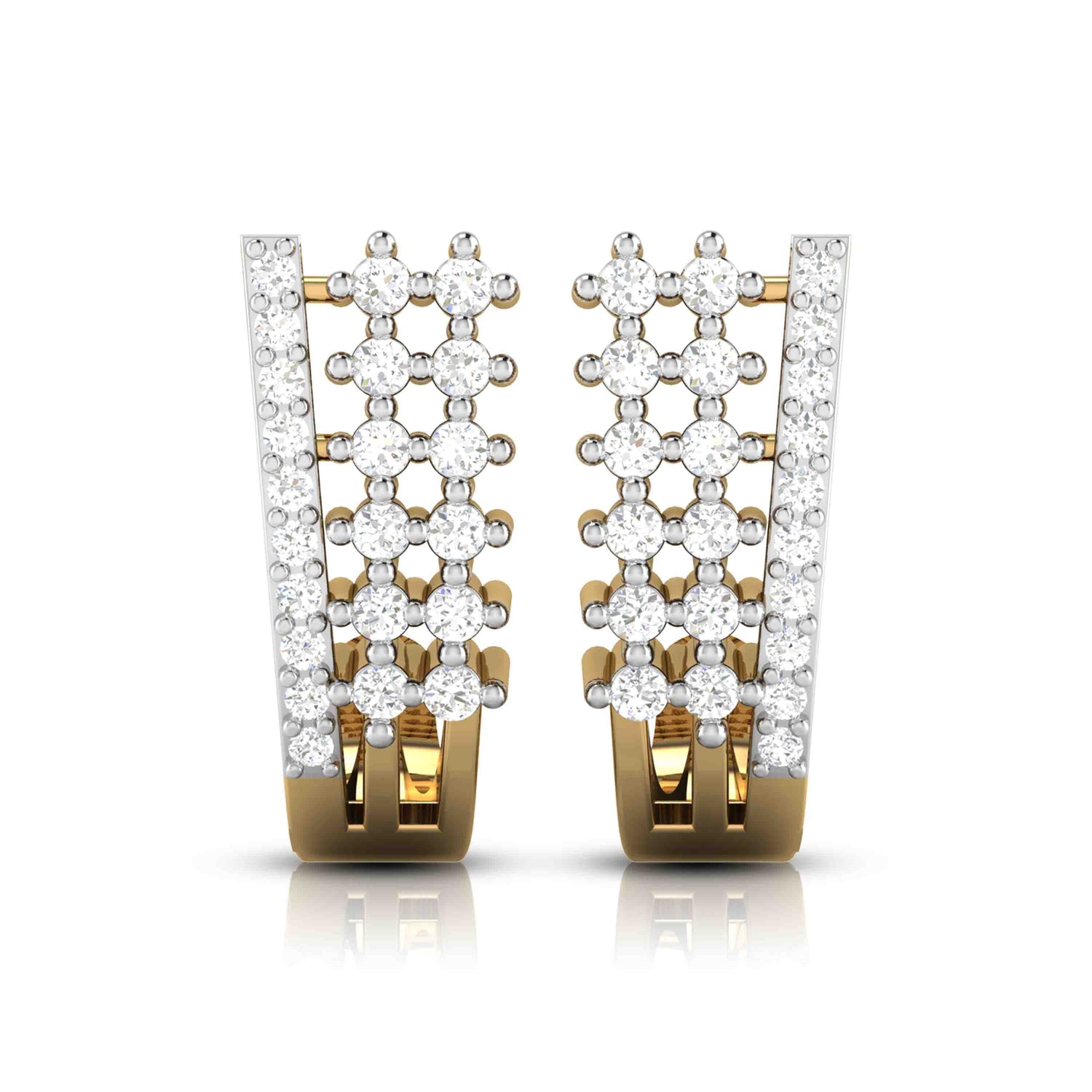 Spinelle Ruby Diamond Earrings