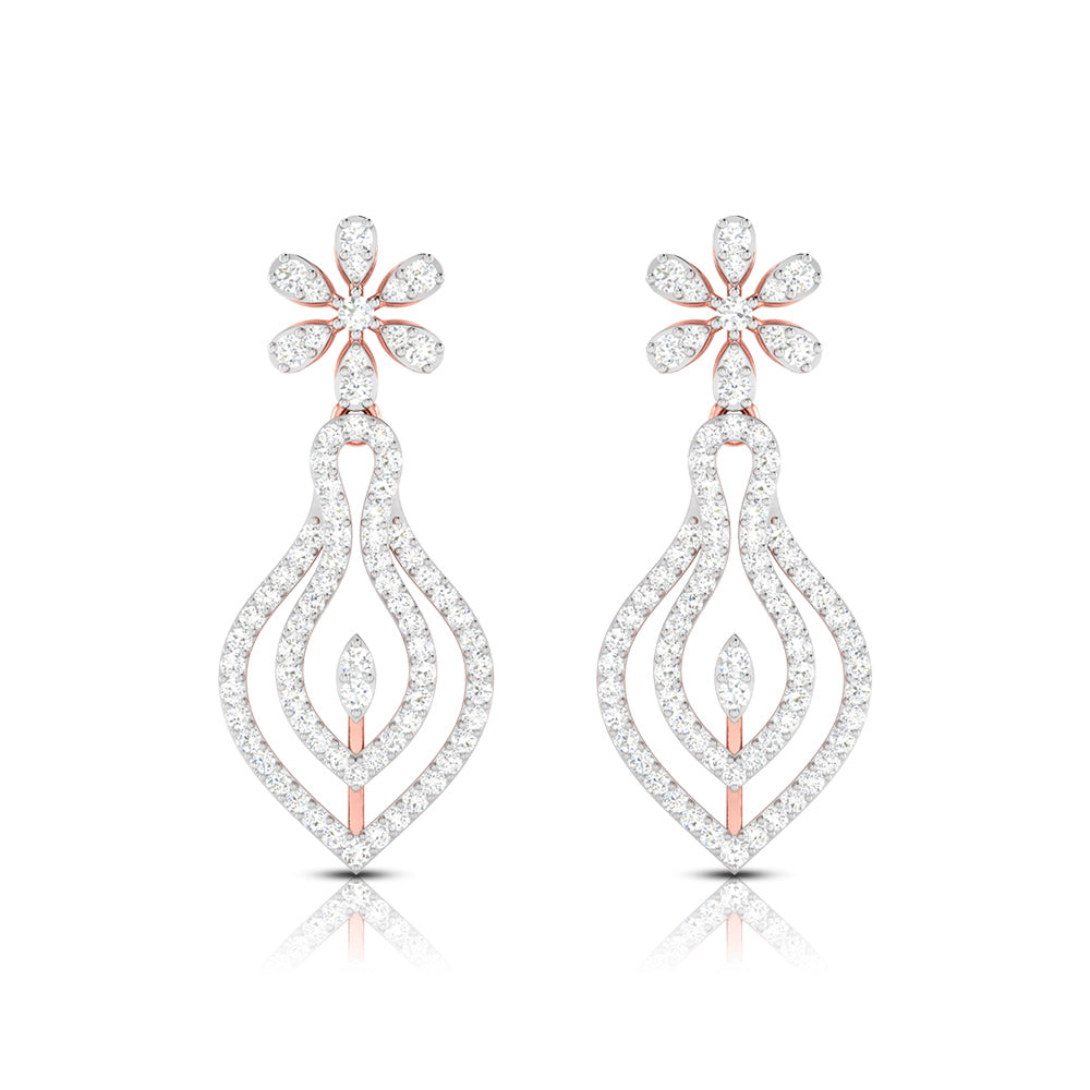 Spinelle Rose Diamond Earrings