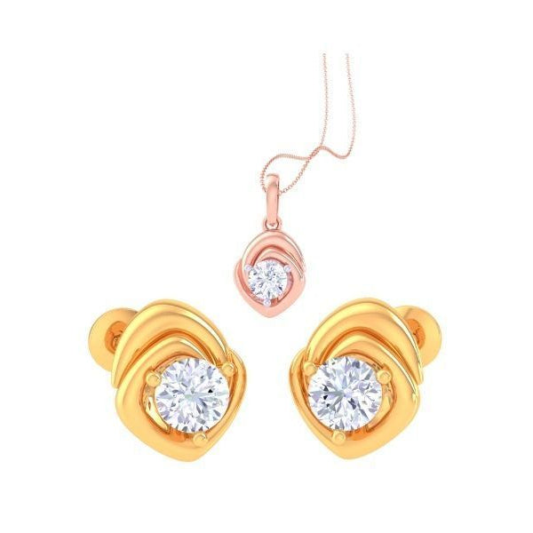 Spinelle Iris Diamond Pendant Set