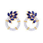 Spinelle Violet Diamond Earing