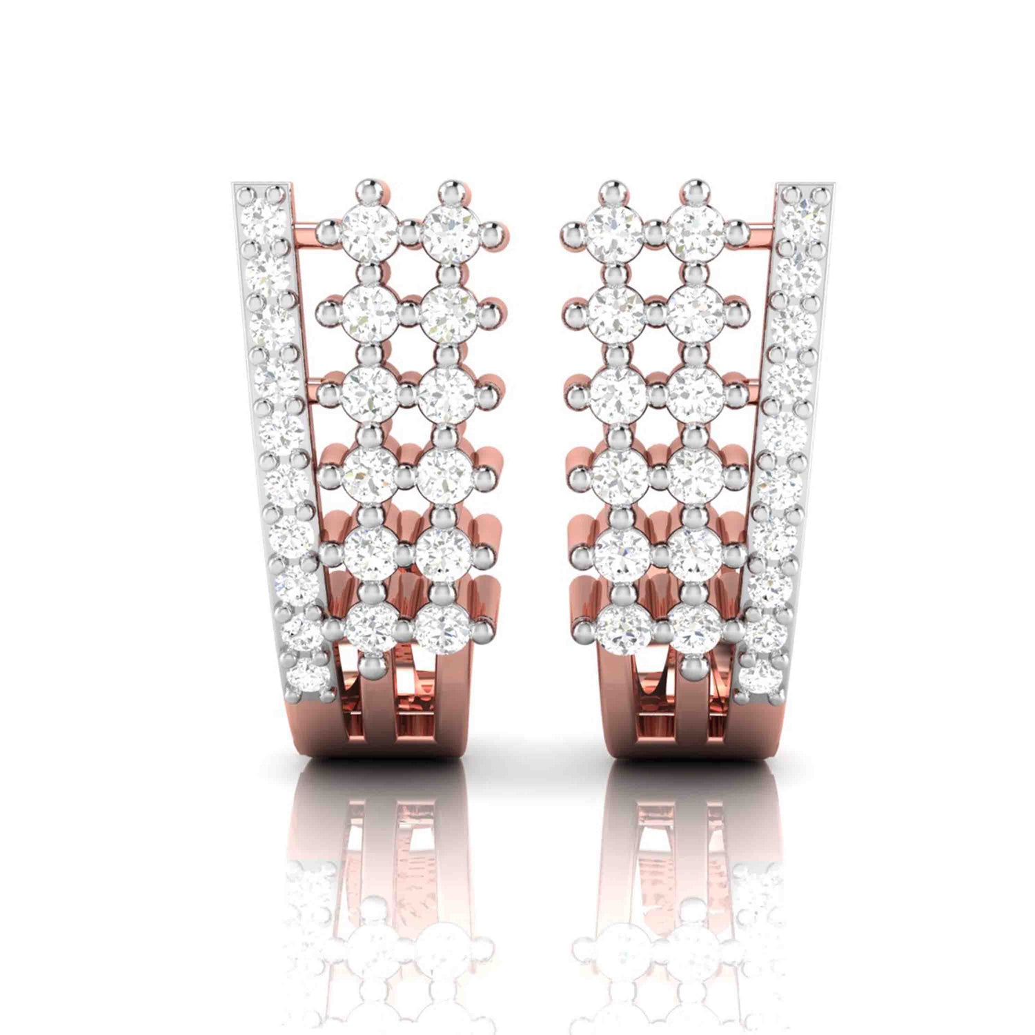 Spinelle Ruby Diamond Earrings