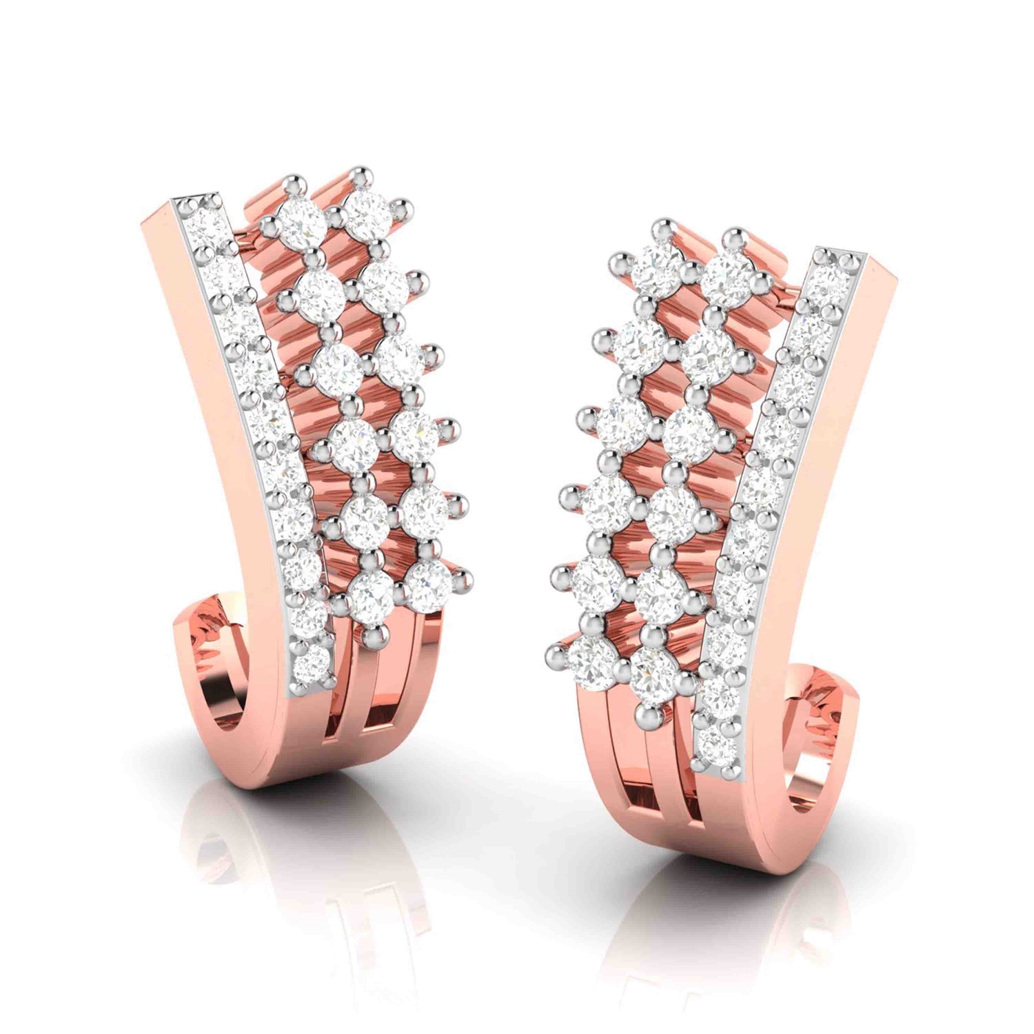 Spinelle Ruby Diamond Earrings