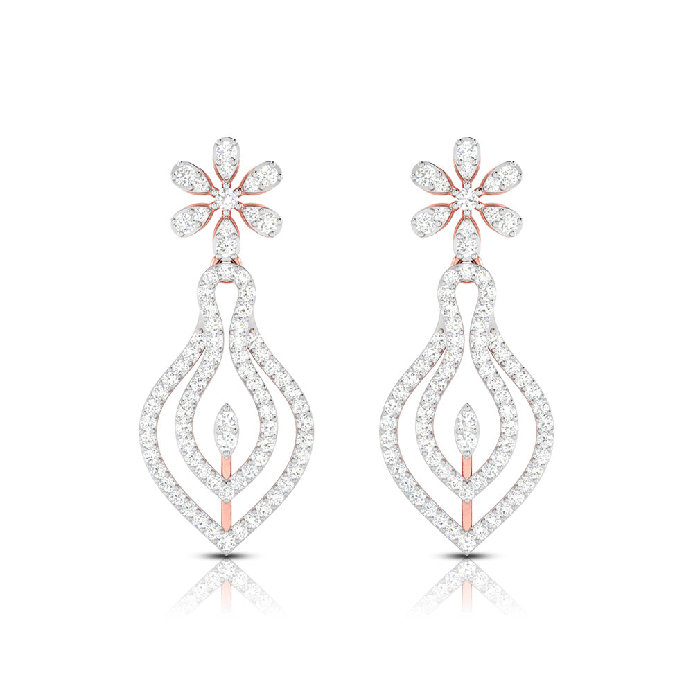 Spinelle Rose Diamond Earrings