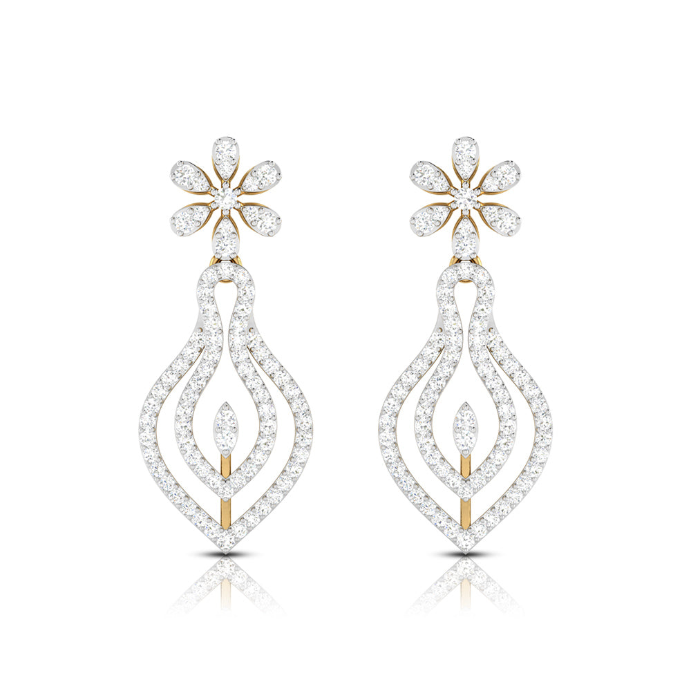 Spinelle Rose Diamond Earrings