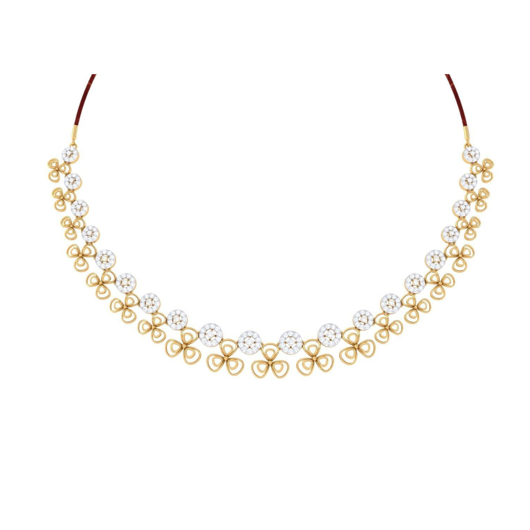 Spinelle Lila Diamond Necklace