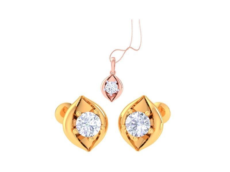 Spinelle Allosia Diamond Pendant Set