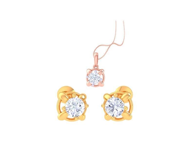 Spinelle Zaniah Diamond Pendant Set