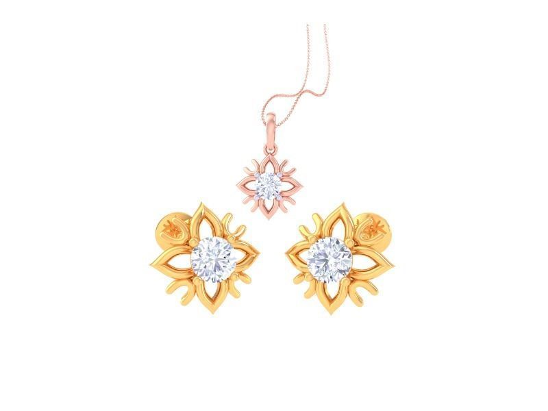 Spinelle Amara Diamond Pendant Set