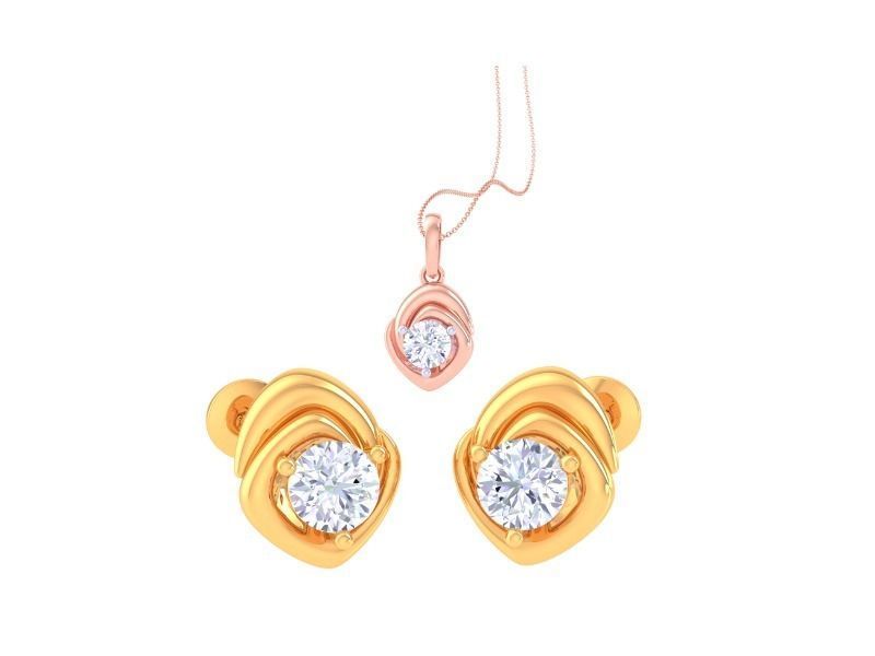 Spinelle Iris Diamond Pendant Set