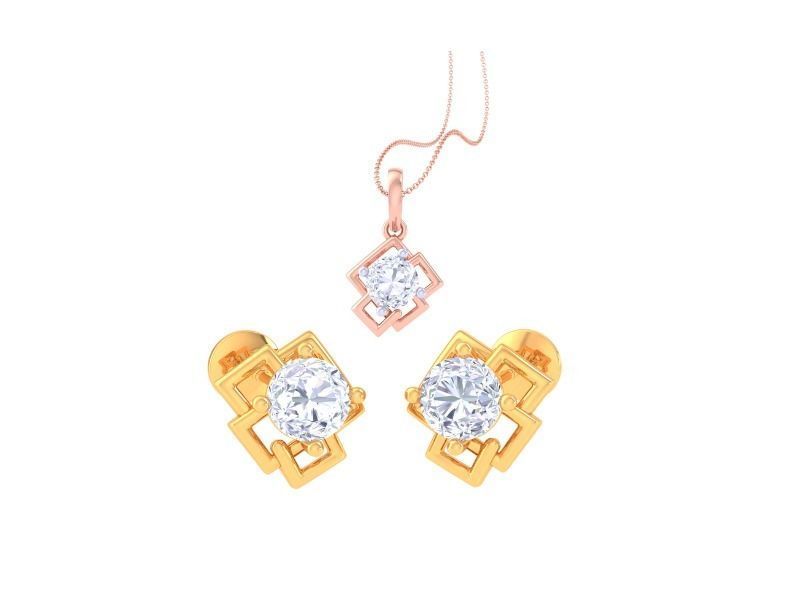 Spinelle Airis Diamond Pendant Set