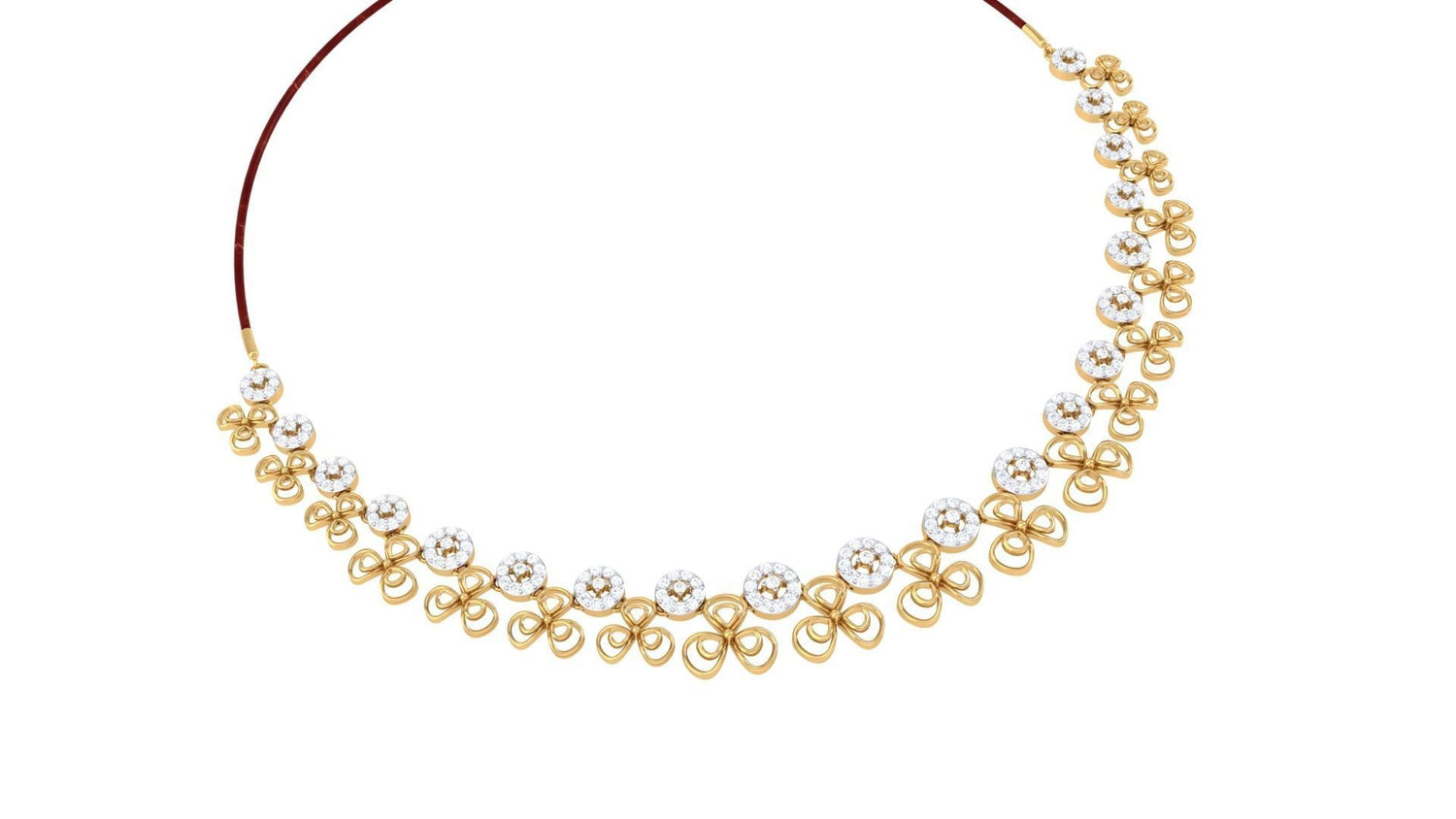 Spinelle Lila Diamond Necklace