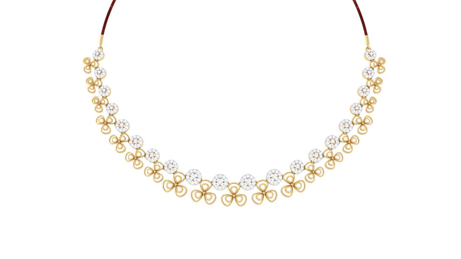 Spinelle Lila Diamond Necklace