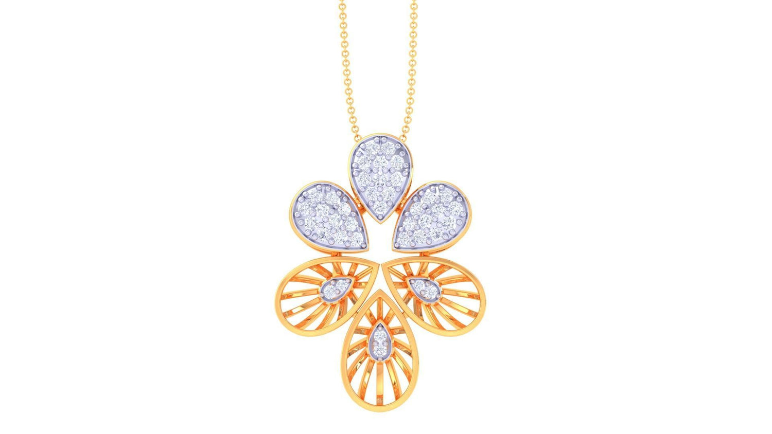 Spinelle Zinnia Diamond Pendant